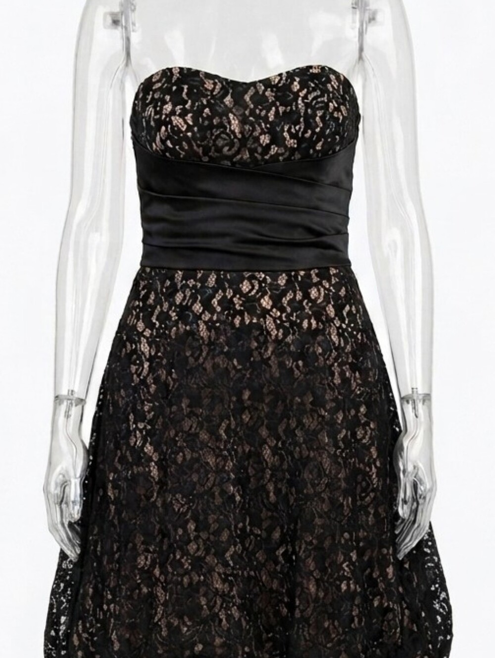 ​🖤 White House Black Market | Black Lace Bubble Hem Cocktail Dress (Size 4)